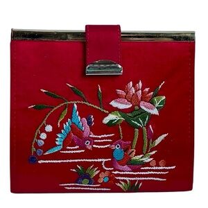 Embroidered Red Clutch Asian Vibe